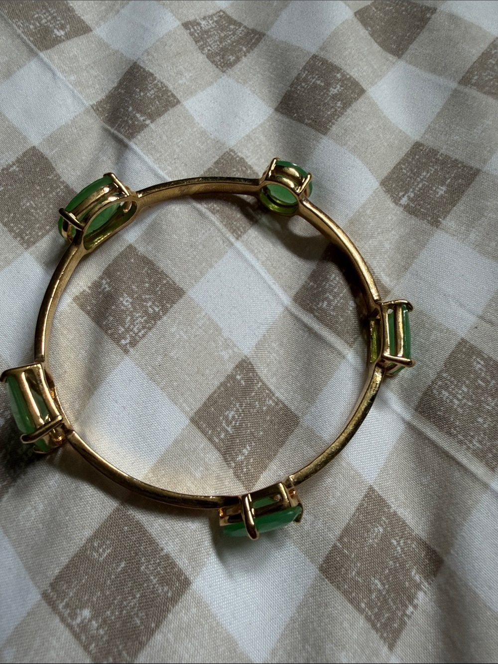 kate spade Gold-Tone Bracelet with Green Stones